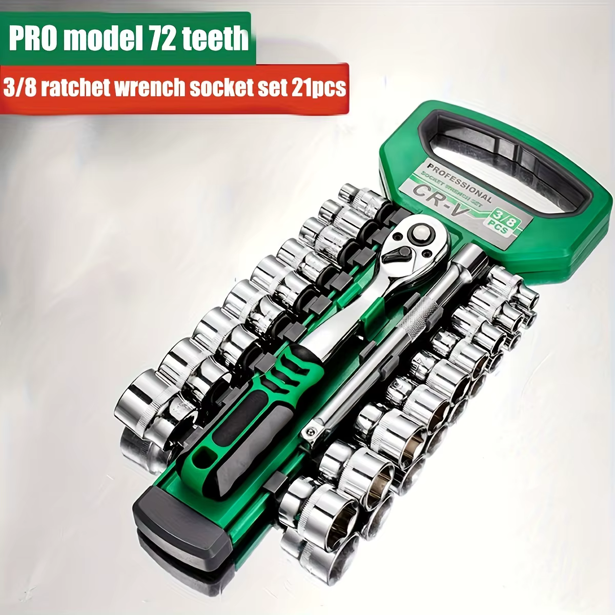 Jeu de douilles 72Drive 1/4 "-3/8"-1/2", douilles de clé à cliquet douilles compactes pour outil méc