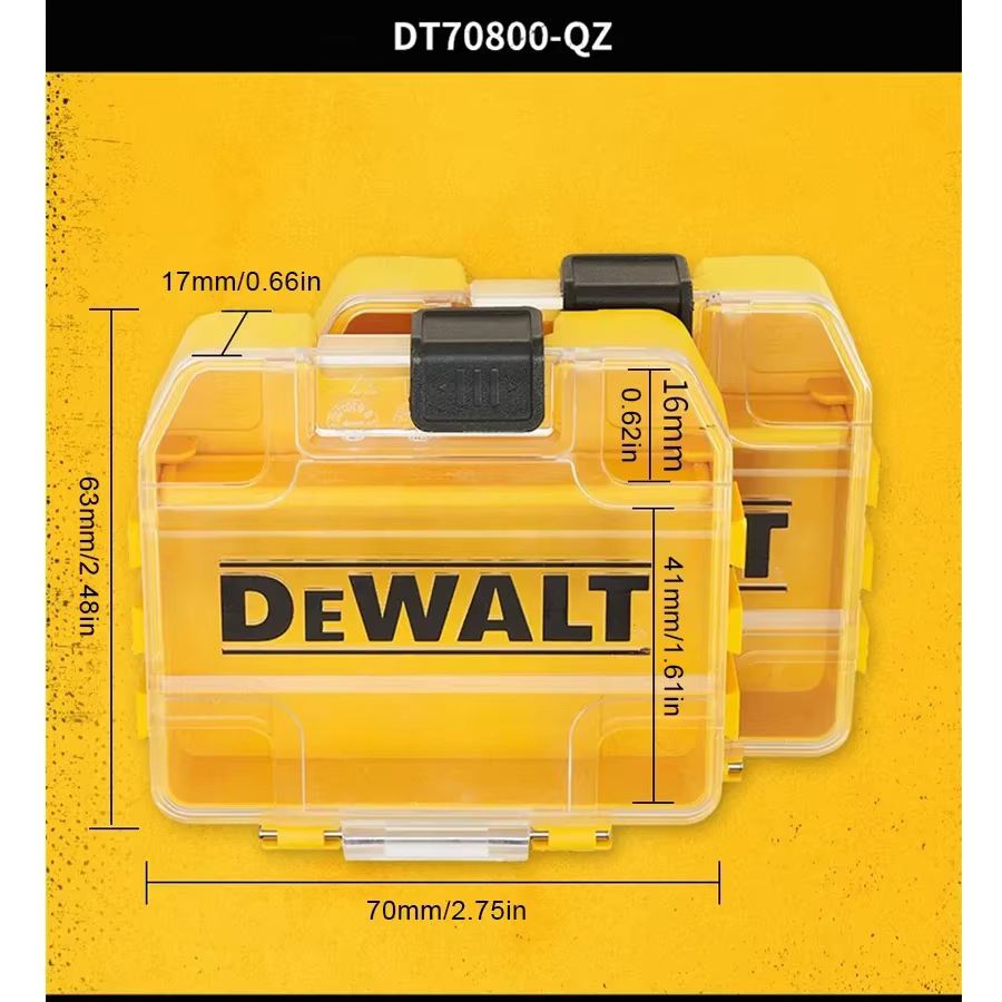 DEWALT DT70800 TSTAK petite boîte à outils Mini boîte de rangement en plastique Transparent boîte em