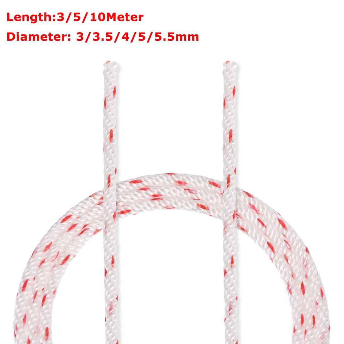 3/5/10M 3-5.5mm fibre de Polyester recul tirer cordon de démarrage corde de démarrage convient pour