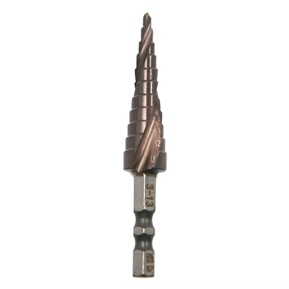 Foret étagé en acier inoxydable, M35, spirale hexagonale, 3-13mm, asile alt contenant, ouvre-trou, C