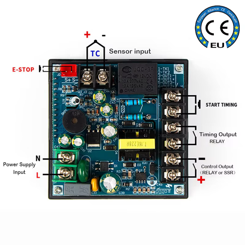 Thermostat HEATPRESS avec minuterie et fonction compteur Écran LCD Écran tactile Alarme temporelle P