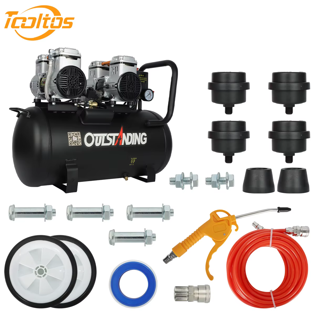 Compresseur d'air TOOLOTS 2800 tr/min avec réservoir de grande capacité pour outils de bijouterie, é
