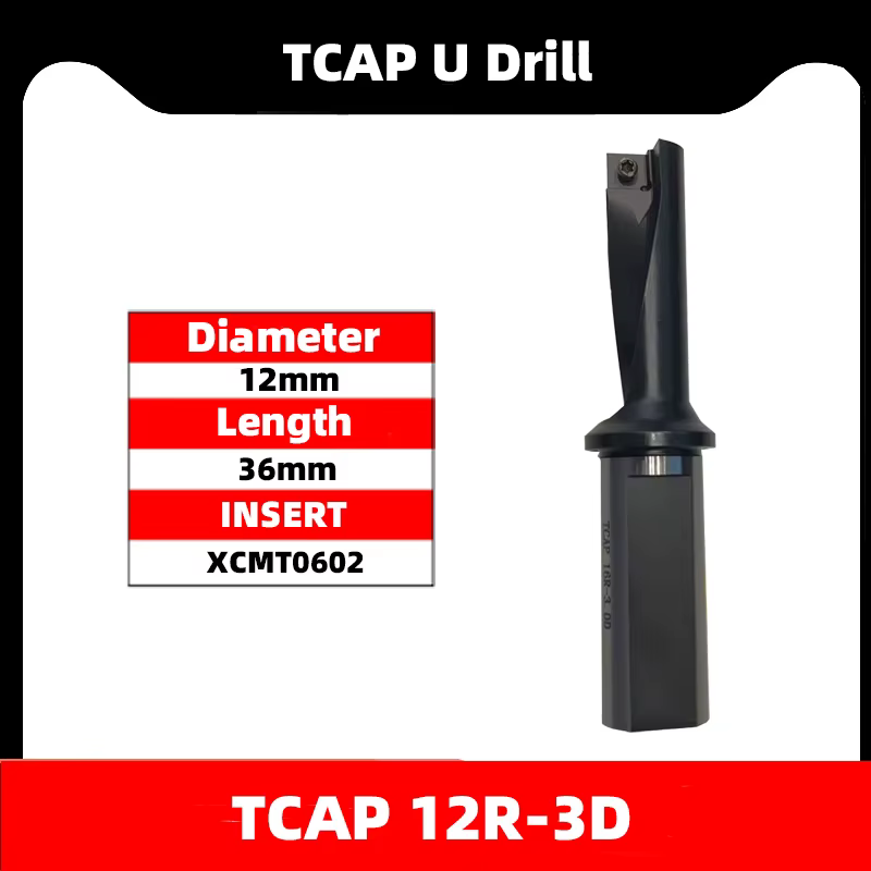 KaKarot-Perceuse TCAP U Noire, Inserts XCMT, Perceuse Multifonction, Petit Trou, Perceuse Rapide, Pe