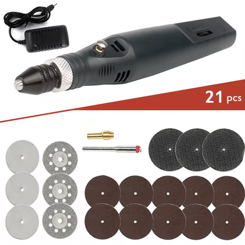 Mini ensemble d'outils rotatifs électriques avec 21/275/361 pièces, accessoires 12V, meuleuse à vite