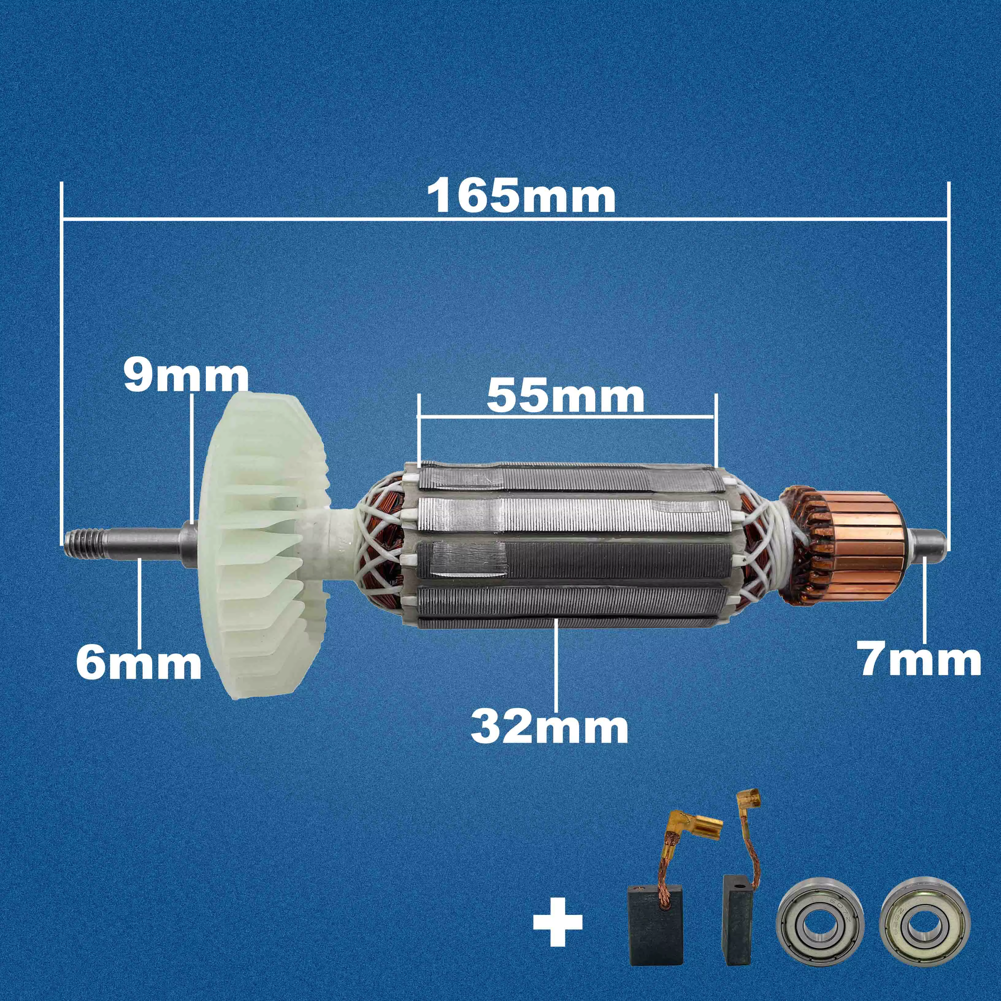 AC 220V 240V 9556NB 9556HN 9558NB 9558HN Induit Rotor pour MAKITA 9556 9557 9558 Meuleuse Angulaire 