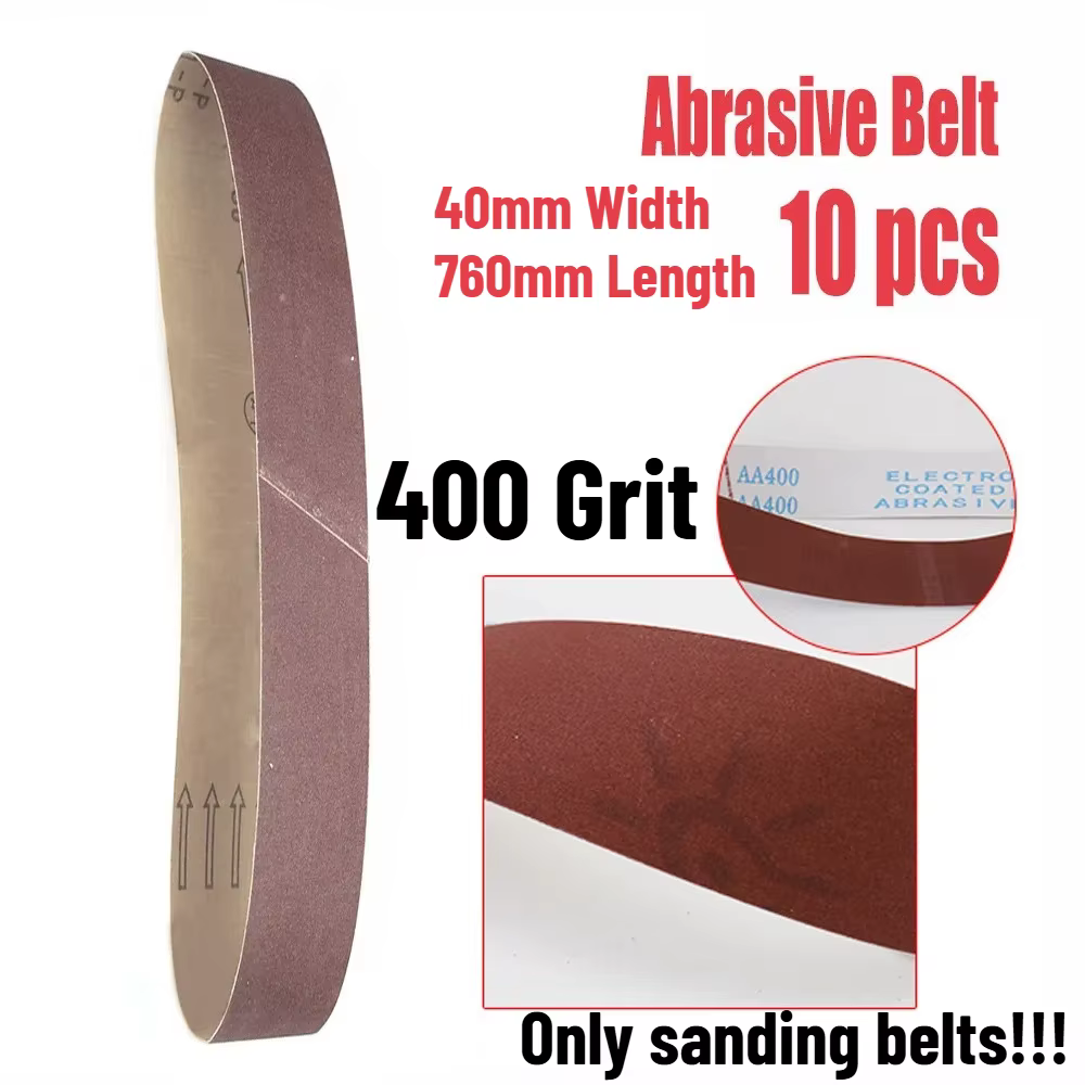 Adaptateur de ponceuse à bande M10/M14 pour meuleuse d'angle, 10 pièces, bandes de ponçage 60/120/24