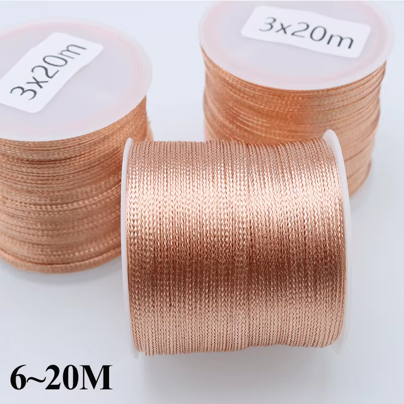 Mèche de cuivre fil à souder 6/8/10/15/20M RoHS soudure supprimer mèche de soudage électrique PCB té