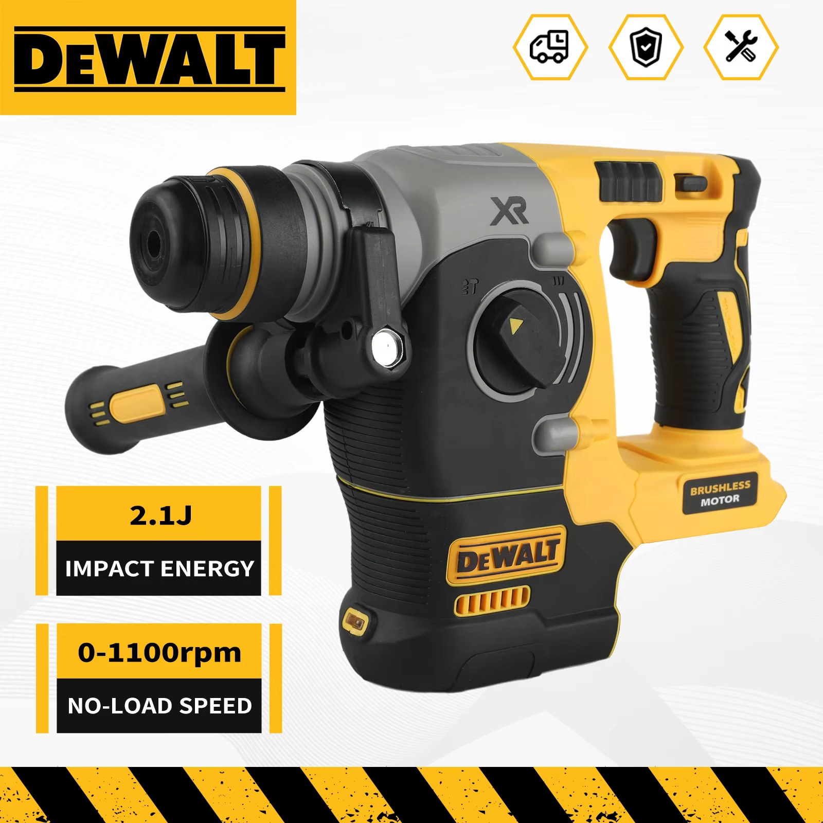 DEWALT 20V MAX 18V perceuse à percussion sans balais SDS-Plus 1 "poignée en L outil de Percussion ro