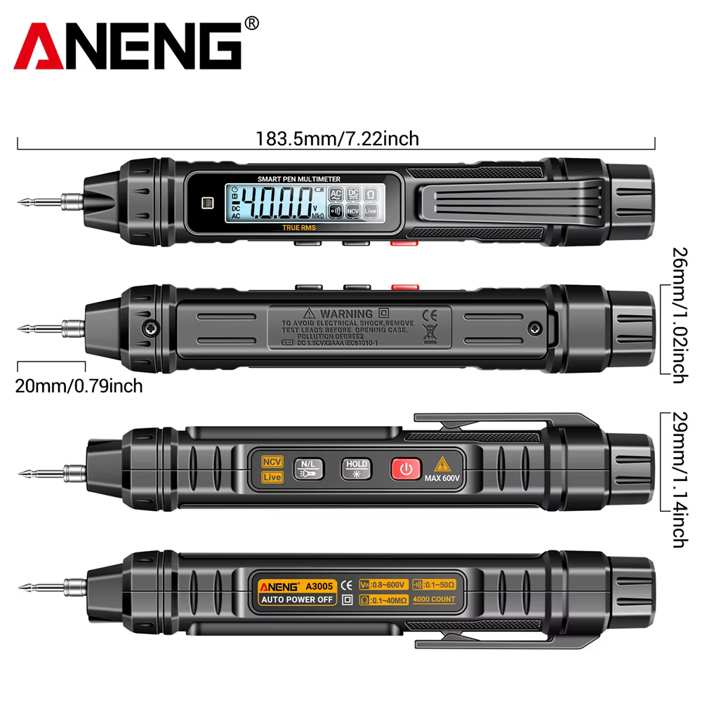 ANENG A3005 multimètre numérique professionnel testeurs de stylo compteur de tension AC/DC détecteur