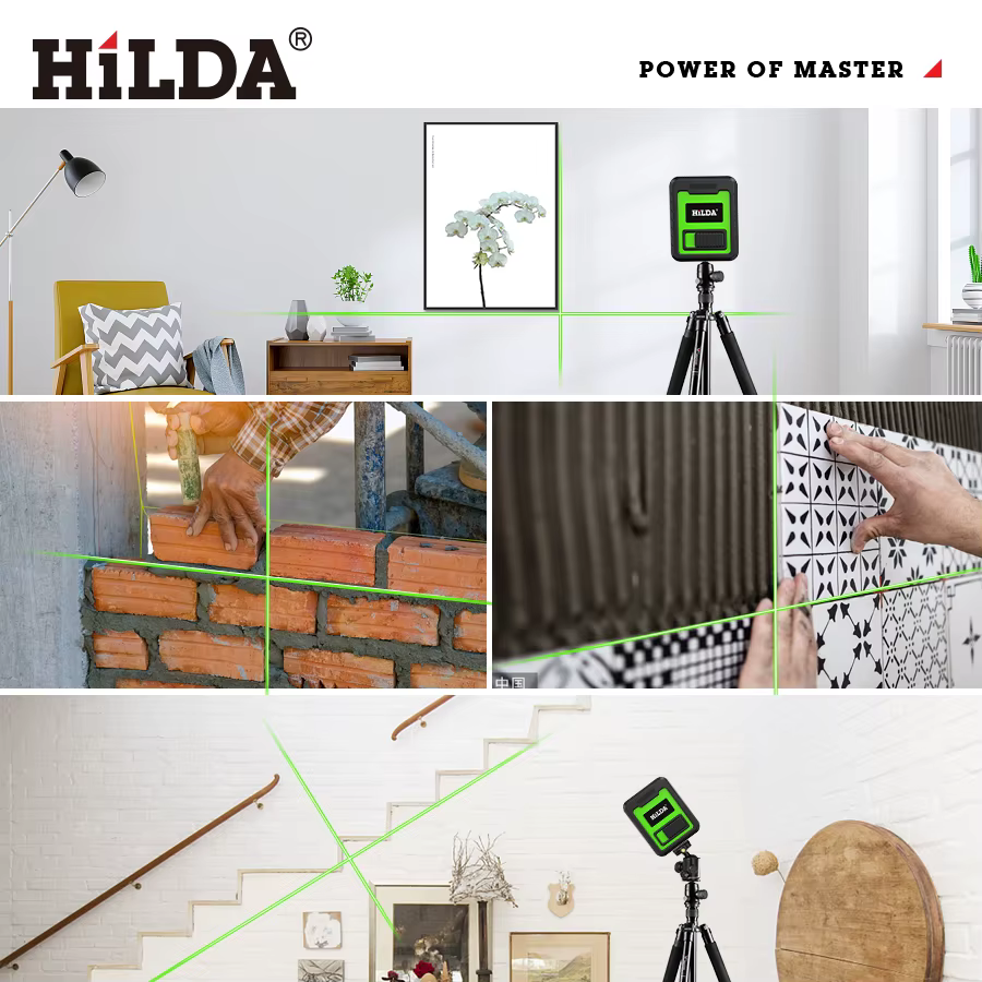 HILDA niveau Laser 2 lignes croix niveau vert Laser niveau Laser à niveau horizontal et vertical aut