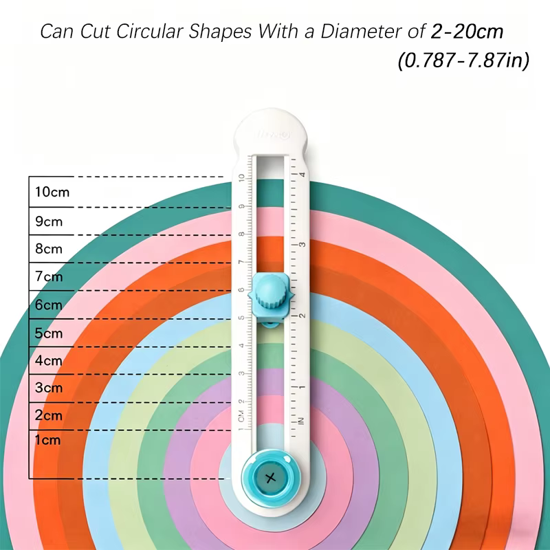 Outil de découpe de papier rond, coupe-papier manuel polyvalent pour scrapbooking, création de carte
