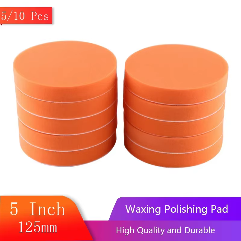5/10 pièces 5 "125mm tampons de polissage de voiture mousse plate éponge tampon de cire Kit outil po