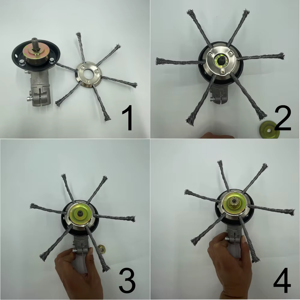 Tête de roue en fil d'acier, 15cm, 18cm, 20cm, 23cm, tête de coupe gazon, brosse universelle pour en