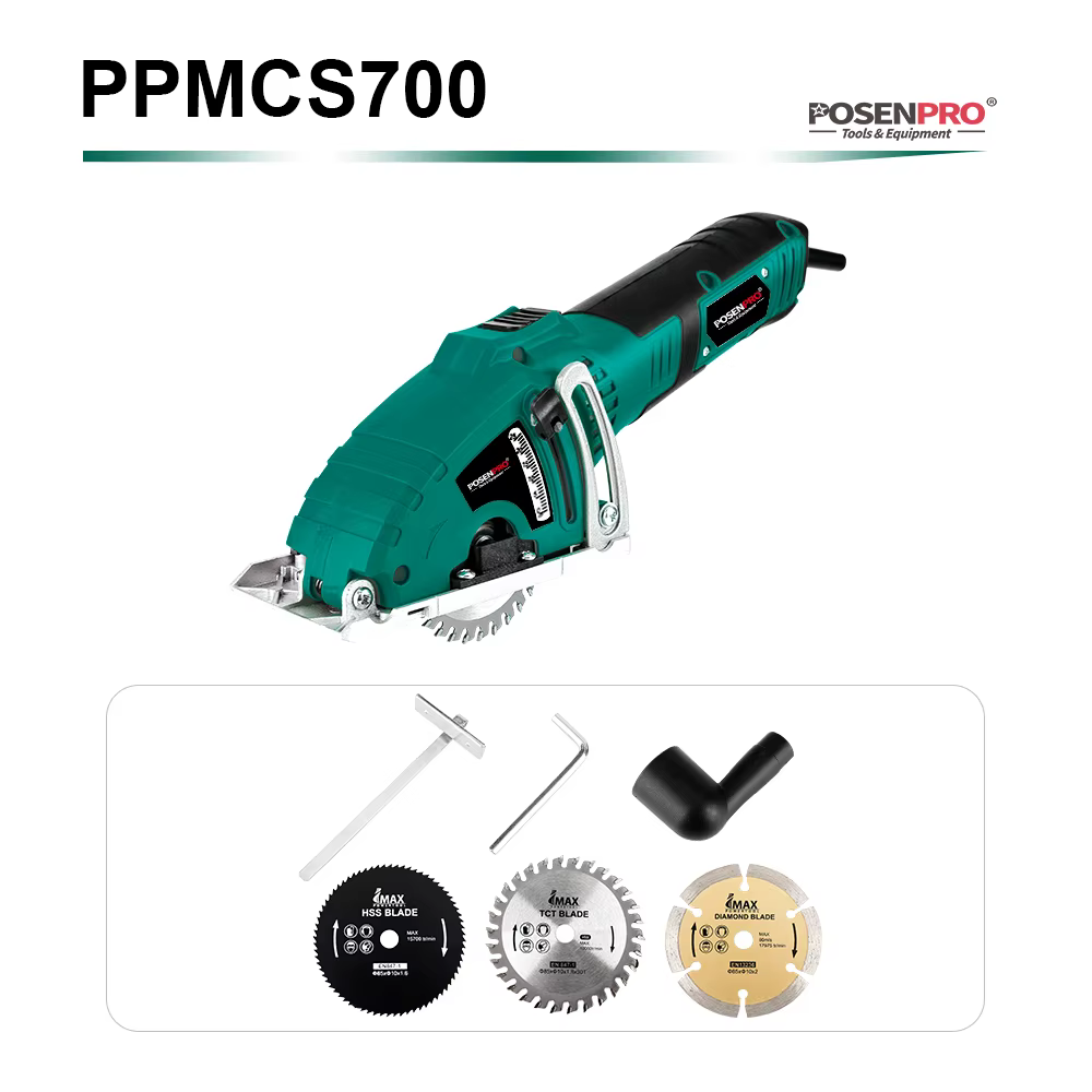 Mini scie circulaire électrique 600W, outil manuel pour couper le bois et le métal, Guide parallèle,