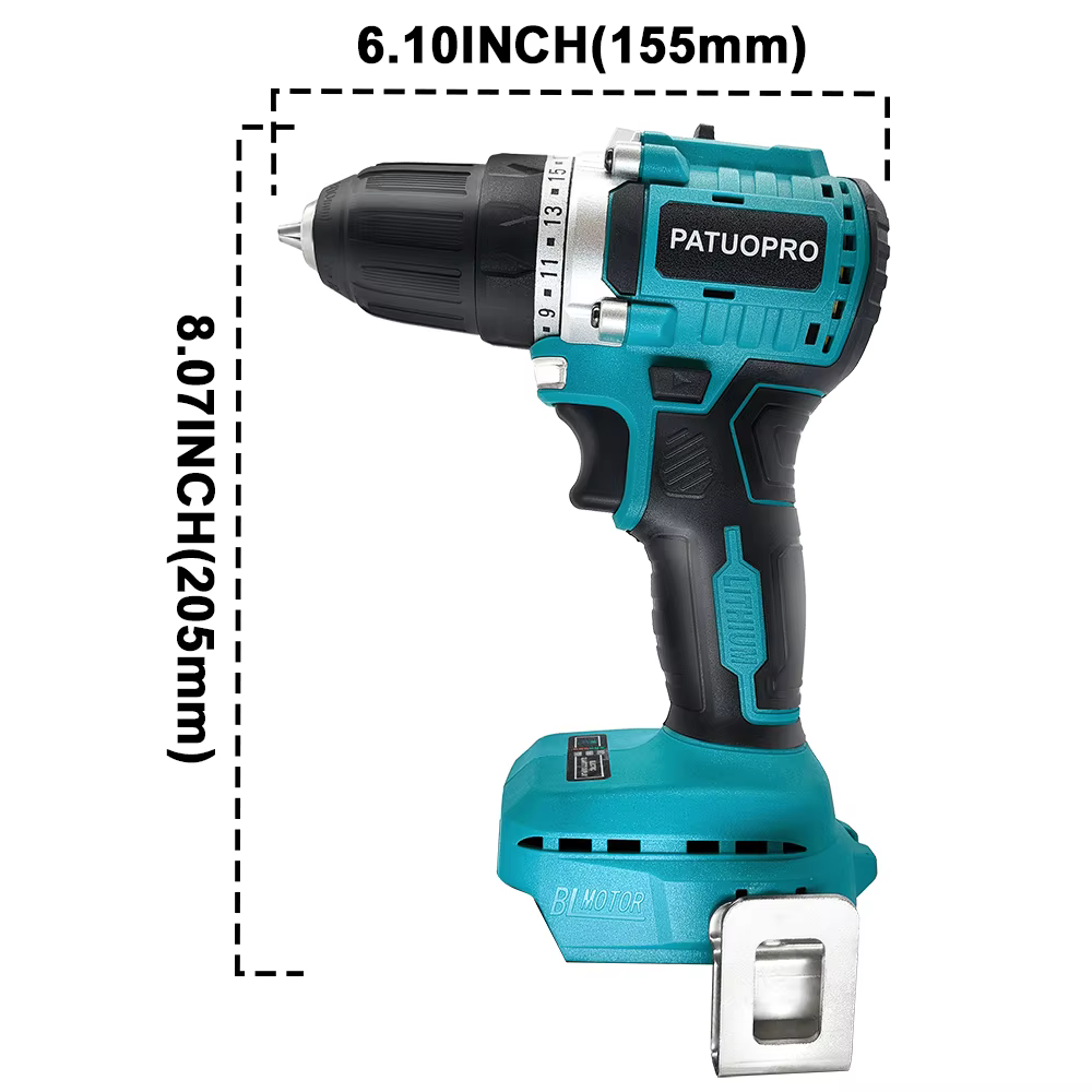 Perceuse électrique sans balais de 10mm, perceuse à main sans fil, tournevis, 2 vitesses, 23 réglage