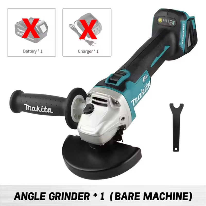 Meuleuse d'angle sans fil Makita DGA504 18V sans balais avec batterie 6,0 Ah, outil de coupe et de m