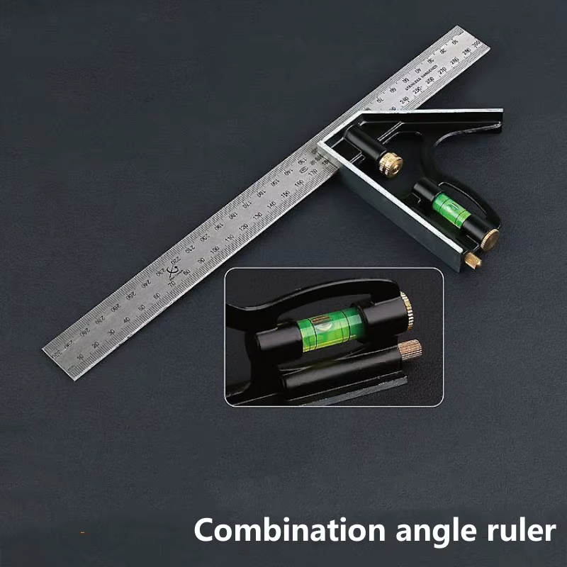 Règle d'angle multifonctionnelle, combinaison carrée en acier inoxydable, outils de menuiserie carré