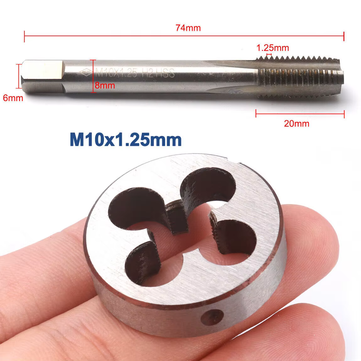 Jeu de tarauds métriques à filetage M10/M12/M14/M16/M15/M18/M20, filetage de Machine HSS à droite, b