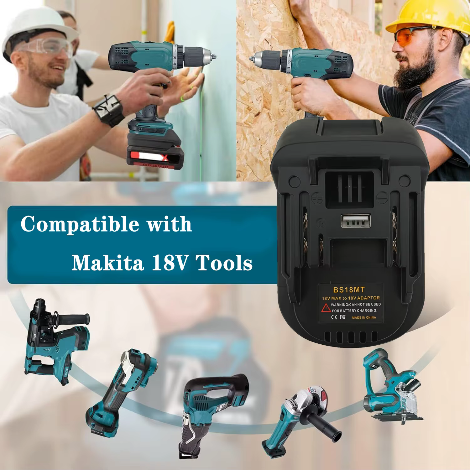 Adaptateur de batterie pour Bosch 18V convertir en pour Makita 18V convertisseur avec USB pour Makit