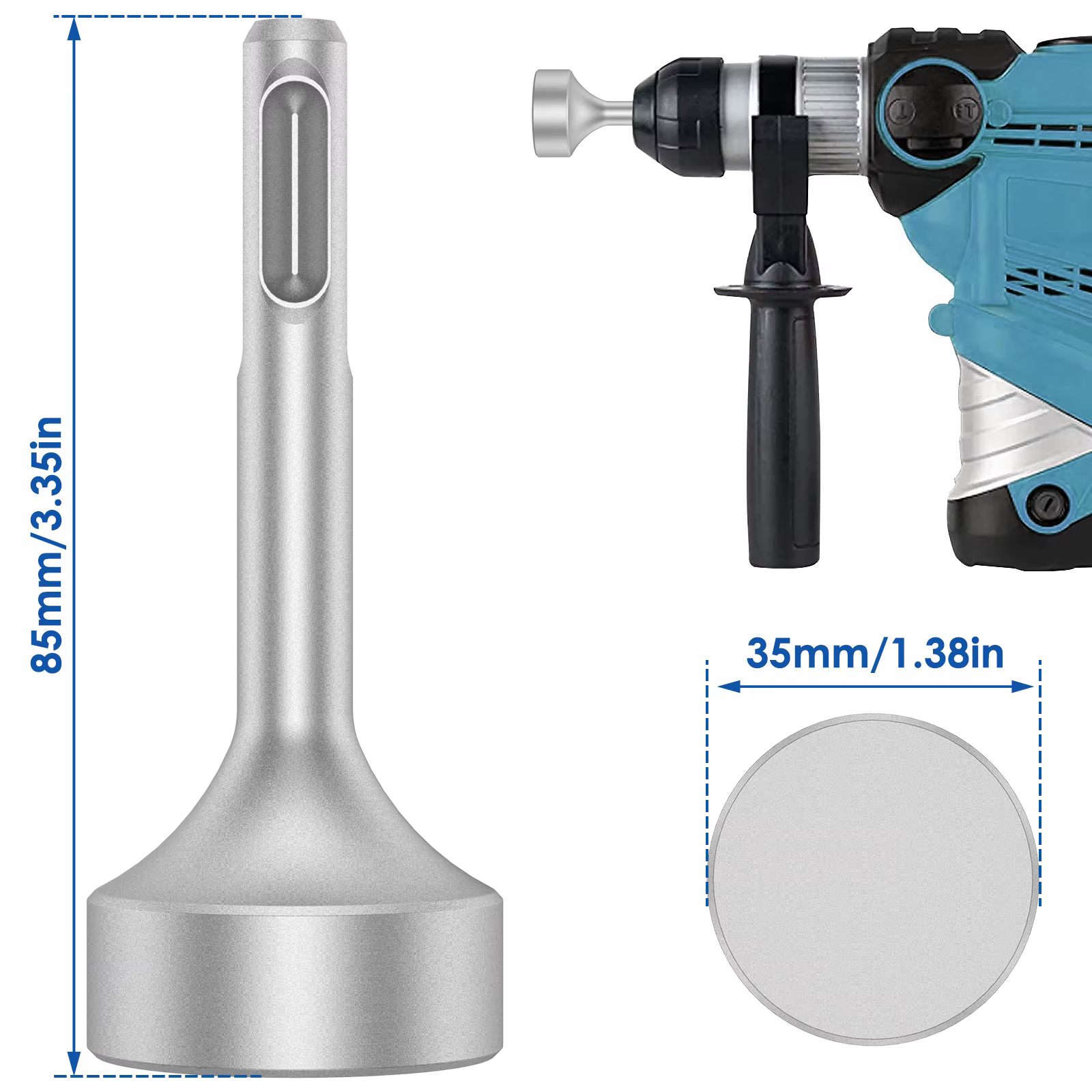 Pilote de tige de terre SDS Plus, acier trempé Durable, perceuse SDS Plus, tige de mise à la terre p