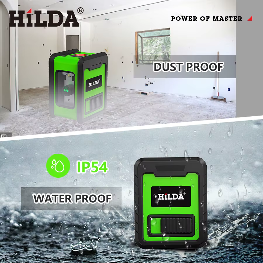 HILDA niveau Laser 2 lignes croix niveau vert Laser niveau Laser à niveau horizontal et vertical aut