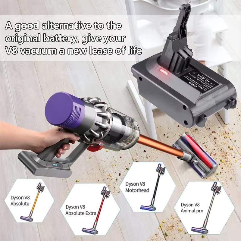 Adaptateur de batterie pour Ryobi 18V, conversion de batterie en pour aspirateur Animal Dyson V6 V7