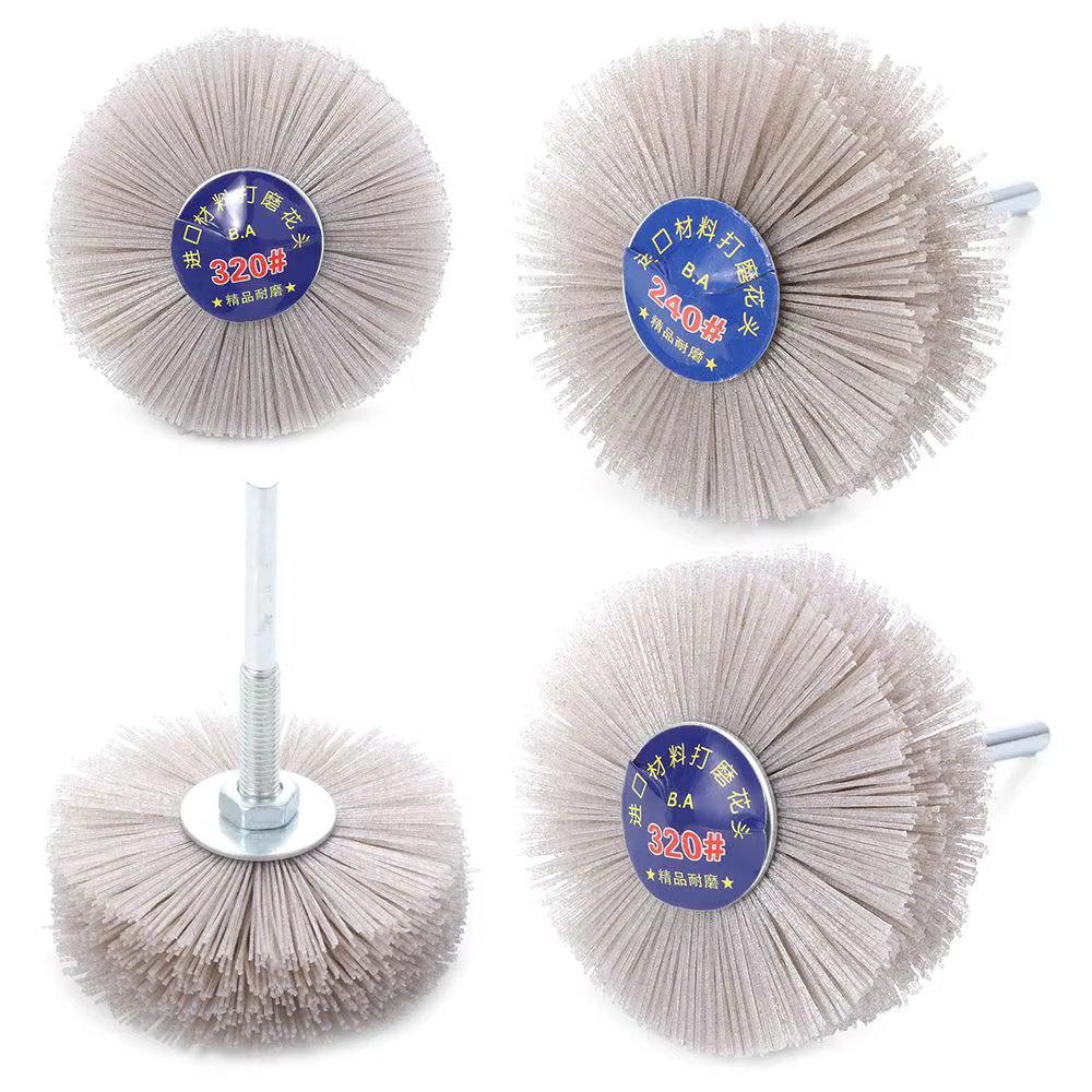 Brosse de Meulage en Nylon, Outil de Calcul, Tête de Fleur, Polissage, Ébavurage, 80 # - 600 #