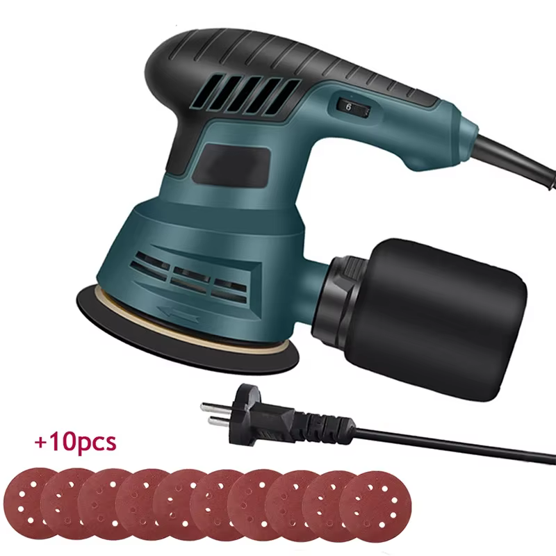 Ponceuse excentrique électrique 300W, 6 vitesses de réglage de la vitesse, 5 pouces, 125mm, ponçage 