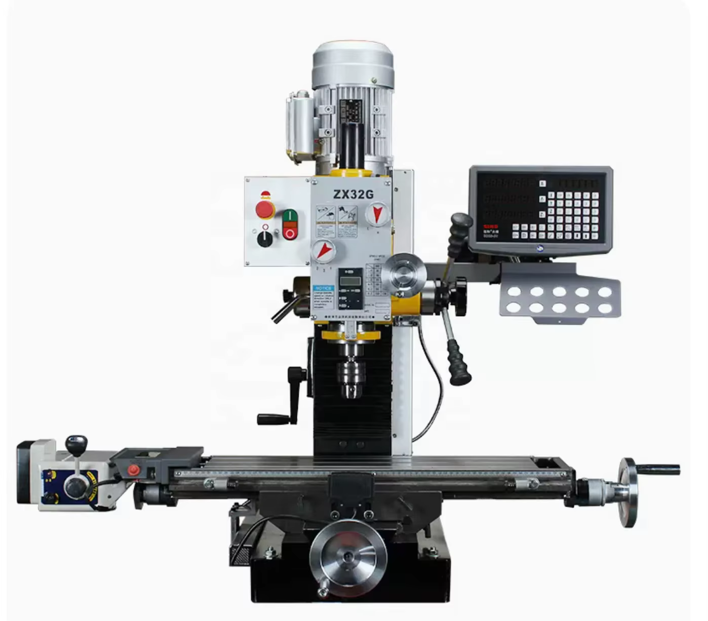 Machine de perçage et de fraisage verticale de haute précision ZX32G avec DRO, machine de perçage et