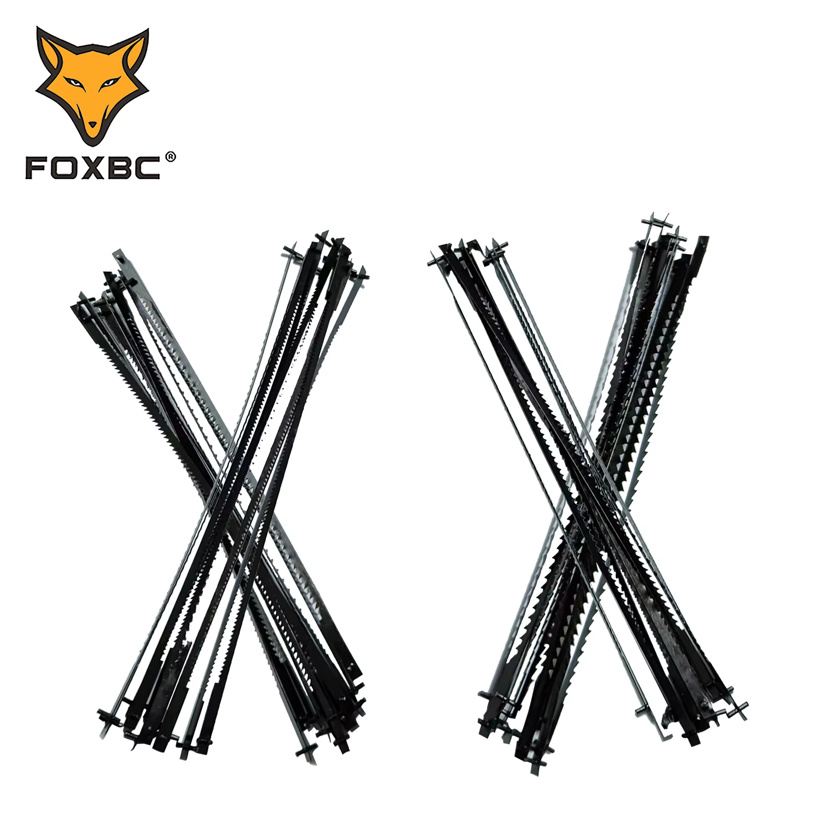 FOXBC 48 pièces lames de scie à chantourner extrémité de broche 135mm 10/15/18/24 TPI