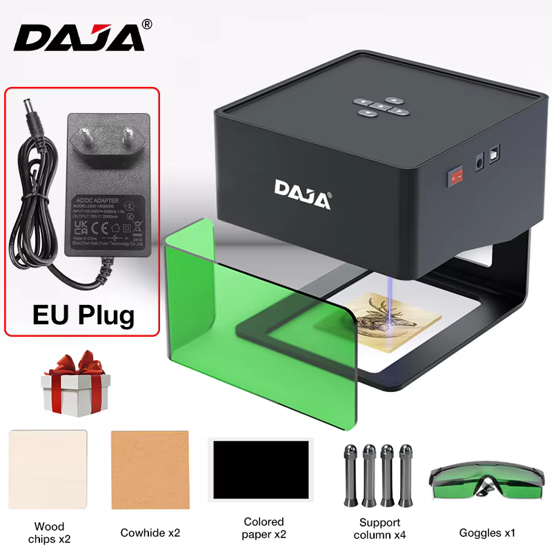DAJA DJ6 Mini graveur Laser Portable bricolage Bluetooth Machine peint chien étiquette papier cuir e