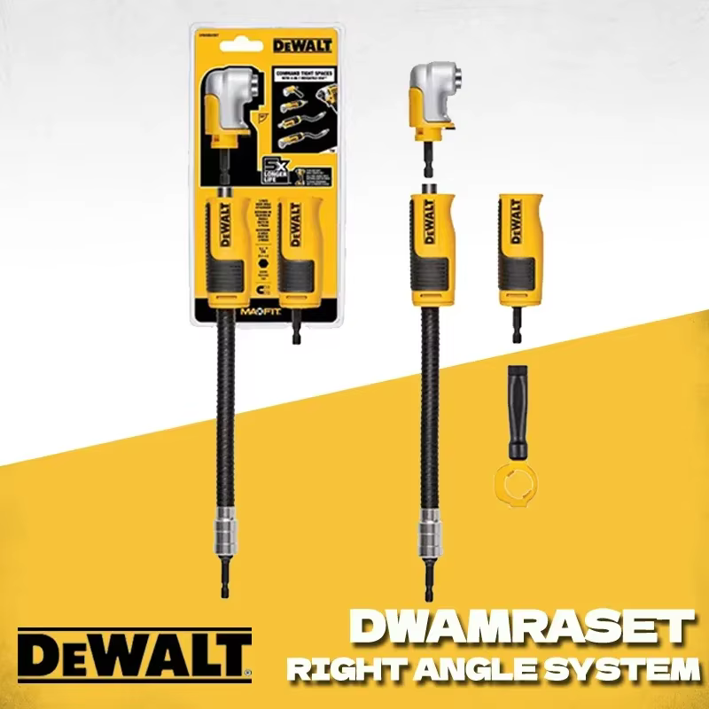 DEWALT adaptateur de perceuse à Angle droit FlexTorq système 4 en 1 arbre Flexible droit Compact 12