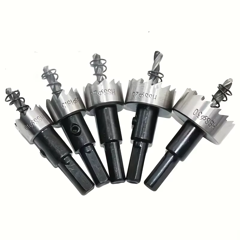 Kit de scies cloches HSS 5 pièces, 16/18,5/20/25/30 mm, jeu de forets ouvre-trous en acier rapide po