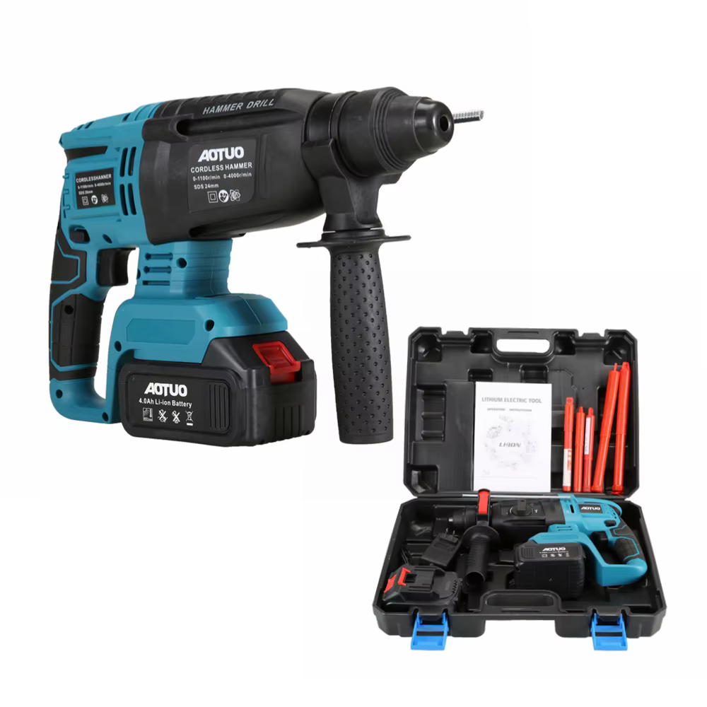 Marteau perforateur rotatif électrique sans fil 21V à batterie Li-ion 800W léger pour la constructio