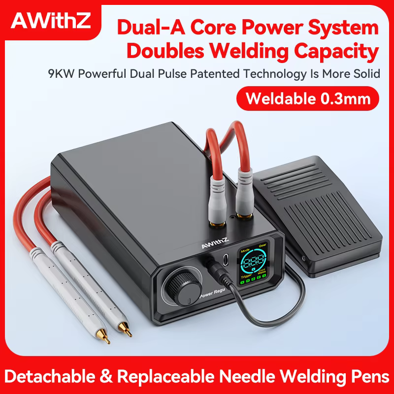 Awithz 9000W soudeuse par points haute puissance Portable pédale Machine de soudage par points 1330A