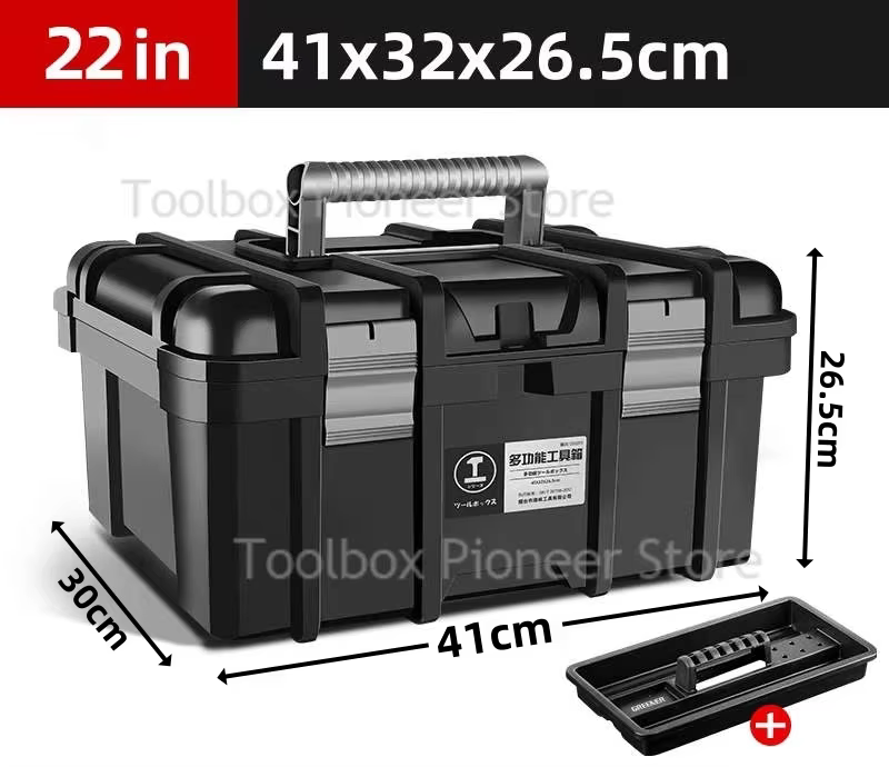 Grande boîte à outils multifonctionnelle pour la maison, grande capacité, pour l'entretien, mallette