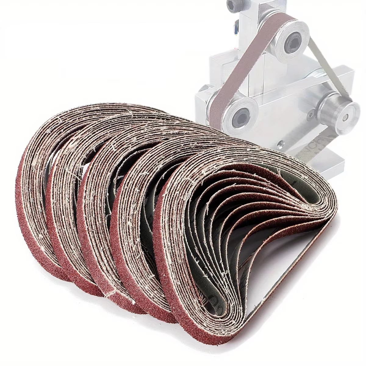 Bande abrasive pour ponceuse à bande, machine à polir, grain 40, 60, 330, 5 rouleaux, 10x80/120mm, 0
