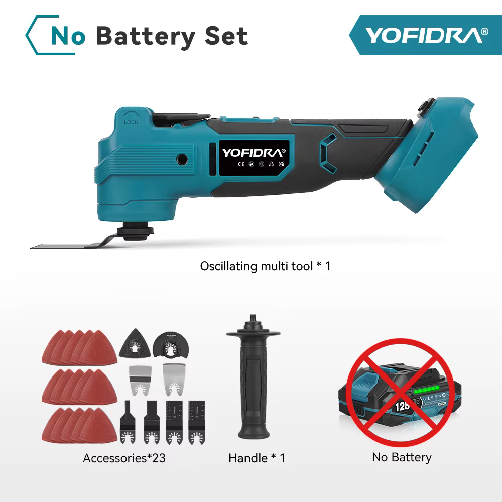 YOFIDRA 1000W oscillant outil multifonction scie électrique tondeuse coupe ponçage bricolage outil é