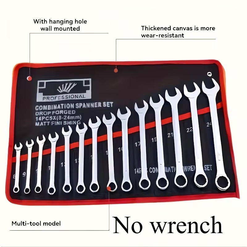Organisateur d'outils à 14 poches. Sac de rangement pour clés durable avec poignée portable. Idéal p