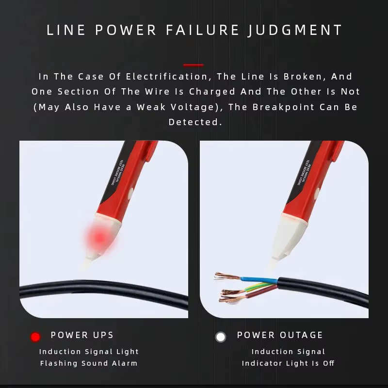 Crayon à induction Électricité Mesure Ménage Haute Précision Ligne Détection Point de Rupture Multif