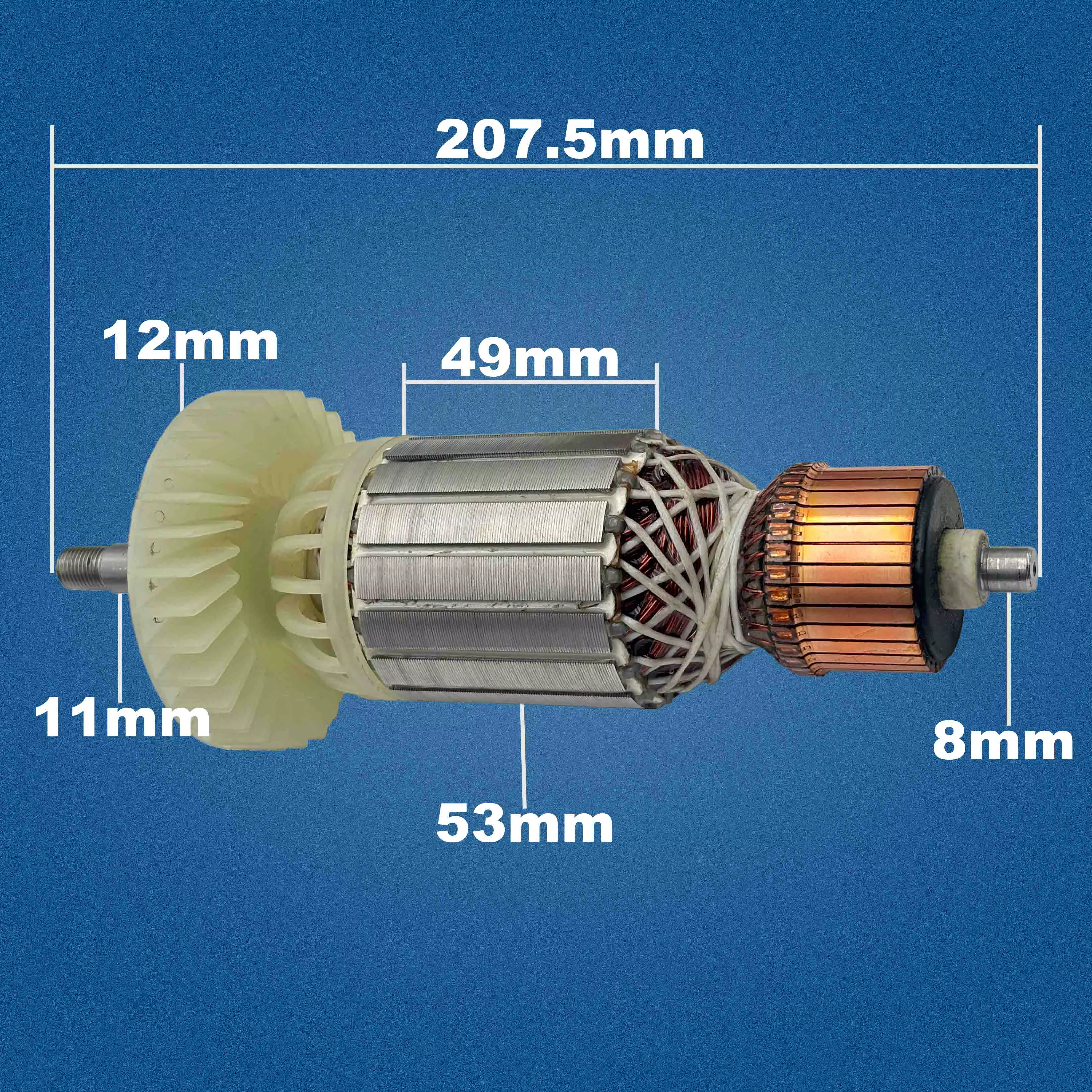 AC 220V 240V W21-180 W20-180 W21-230 W20-230 Induit Rotor pour METABO Meuleuse Angulaire Pièces de r