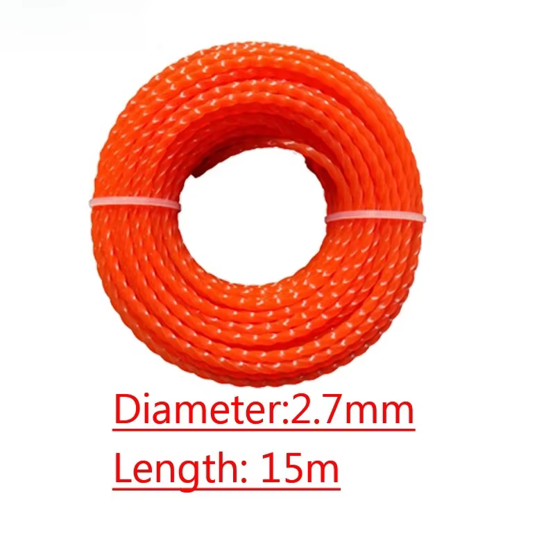 COSY – ligne de coupe gazon en Nylon, 2.4mm/2.7mm/3mm/3.3mm/4mm, ligne de débroussailleuse en spiral