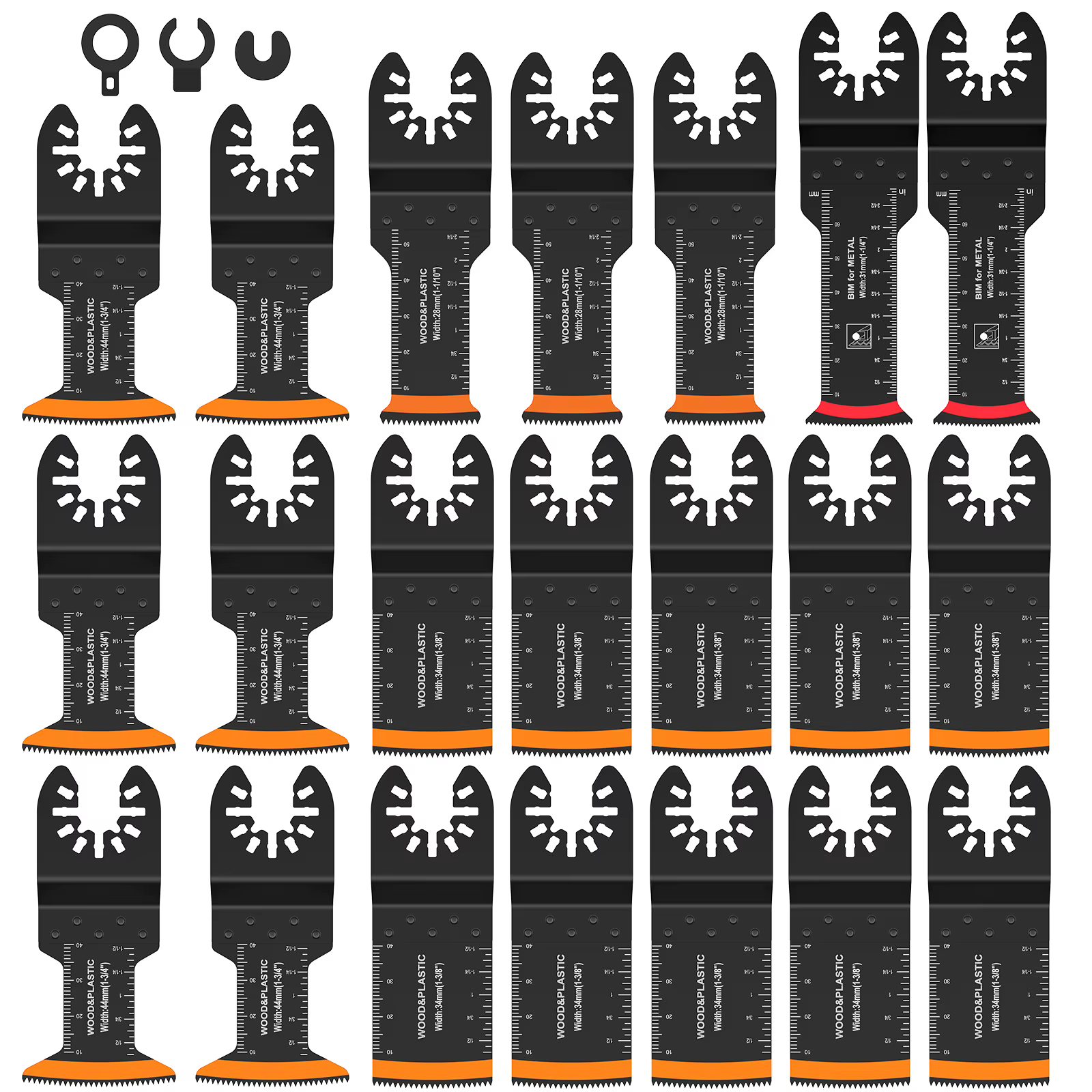 Lames de scie oscillantes en acier à haute teneur en carbone, bord d'arc bimétallique, multi-outils,