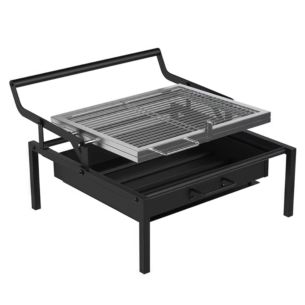 1 ensemble de barbecue à charbon rotatif, modèle professionnel robuste, avec grille amovible, idéal 