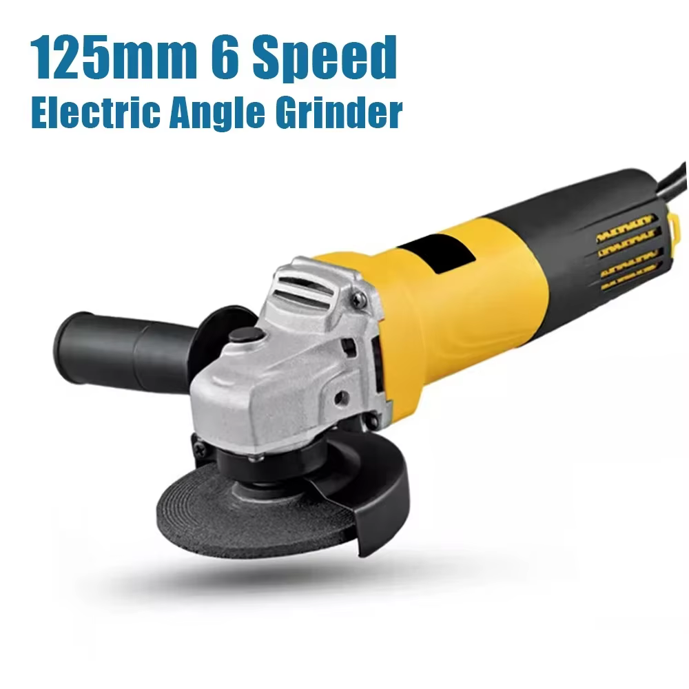 Meuleuse d'angle électrique 125mm, 1050w, 11000 tr/min, 6 vitesses variables, outil électrique, bric