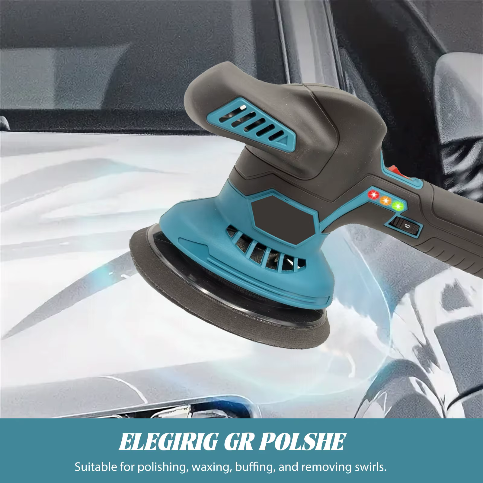 Makita – polisseuse électrique sans fil pour voiture, 6 vitesses, pot de polissage, outil, Machine d