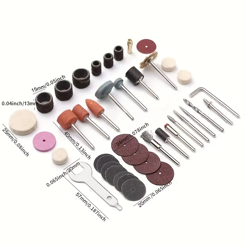 Kit d'accessoires pour outils rotatifs pour perceuses électriques, compatible Dremel, incluant des l