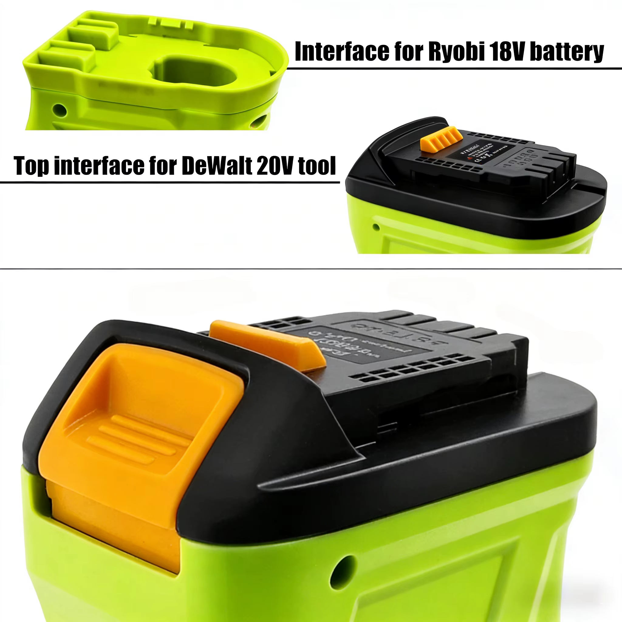 Adaptateur de batterie RYB18DW pour batterie Li-ion Ryobi 18V, conversion pour perceuse sans fil Dew