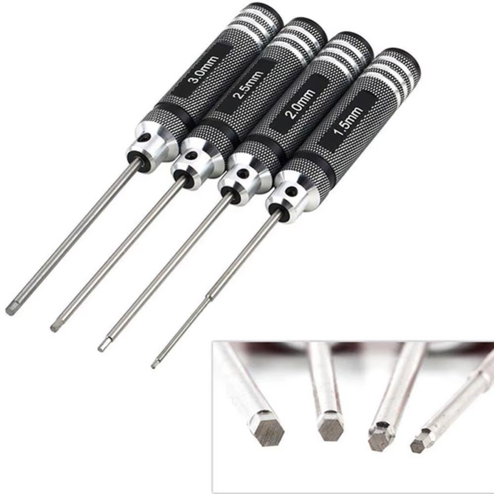 Tournevis à clé hexagonale TiNi en nitrure de titane de qualité supérieure, 1 pièce 1.5mm/2mm/2.5mm/