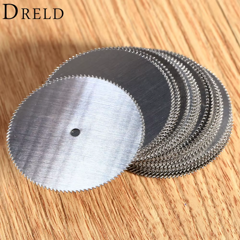 DRELD – Mini lames de scie circulaire, 32mm, 20 pièces, disque de coupe en bois HSS pour accessoires
